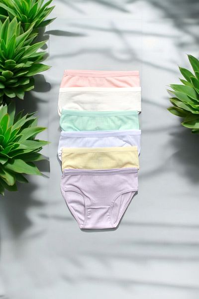 BUTİK1AVM Stars Lenjerie Intima Fete Slip 6 Culori Bumbac Calitate Premium Chiloți Flexibili