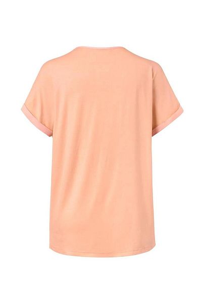 Tchibo Women Plain Short Sleeve V-neck Top, Orange