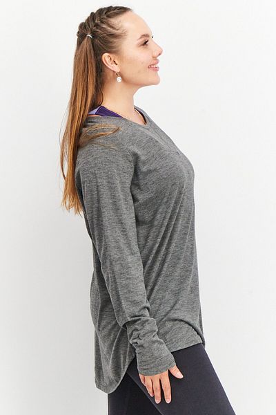 Tchibo Women Sportswear Fit Long Sleeve Training Top, Grey