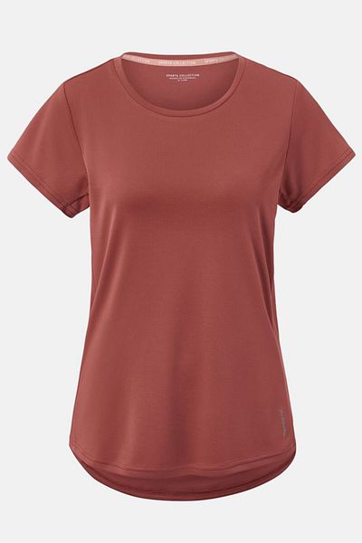 Tchibo Women Sportswear Fit Short Sleeves Training Top, Rust