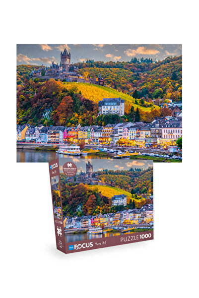 Blue Focus 2 Adet 1000 Parça Puzzle - Rastoke ve Cochem
