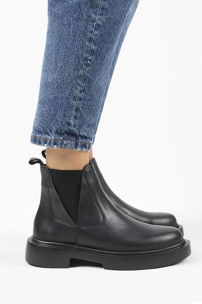Manijero Cizme negre elastice Annabel din piele naturală