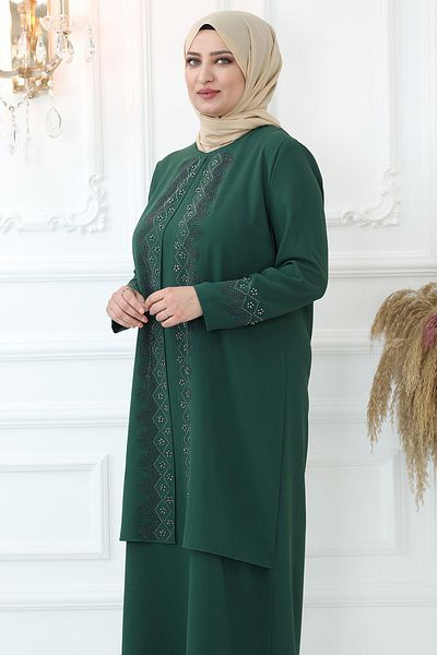 Amine Hüma Βραδινό φόρεμα Emerald Hatun