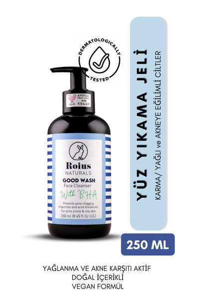 Roius Naturals Good Wash Akne Karşıtı Bha Yüz Temizleme Jeli