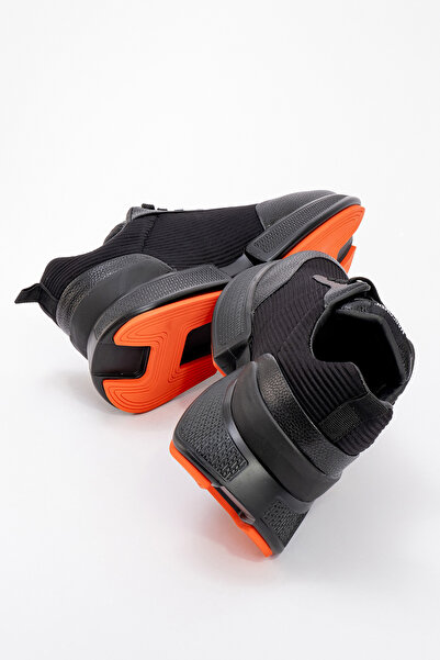 MARCOMEN Erkek Yüksek Taban Bağcıklı Deri Comfort Sneaker Mc 20276 Siyah