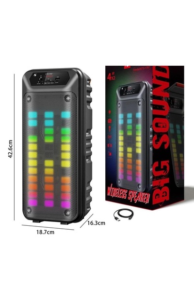 SIGHTZER DEV PARTY SPEAKER ŞARJLI BLUETOOTH HOPARLÖR RGB IŞIKLI KABLOSUZ TAŞINABİLİR HOPARLÖR