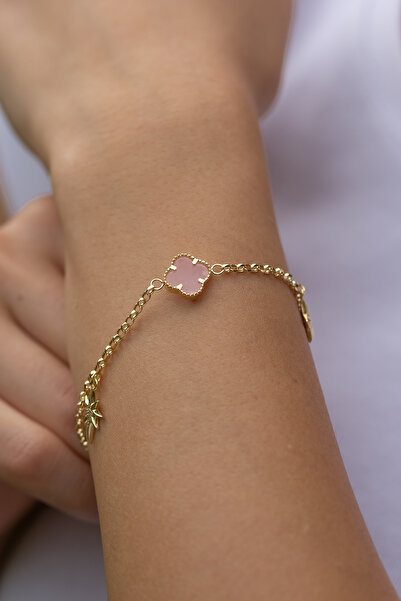 Çgk Çiğdem Gürel Kuyumculuk Doç Zincir Yonca Altın Bileklik