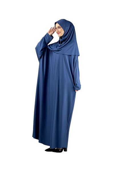 Modish Group Elegant Prayer Dress and Turban - Rosary and Shawl Set, Muslim Abaya Clothes