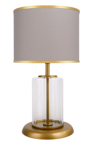 MINIMAL ETICARET VE BILGI TEKNOLOJILERI Monarch Transparent Gold Striped Glass Lampshade