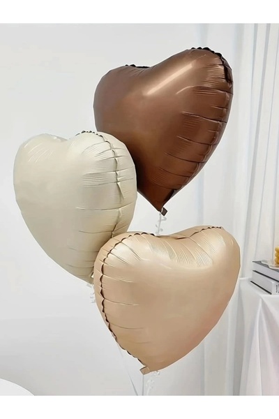 parti uzmanı مجموعة بالونات ريترو كولورز مكونة من 3 قطع - كريمي، كراميل، شوكو...