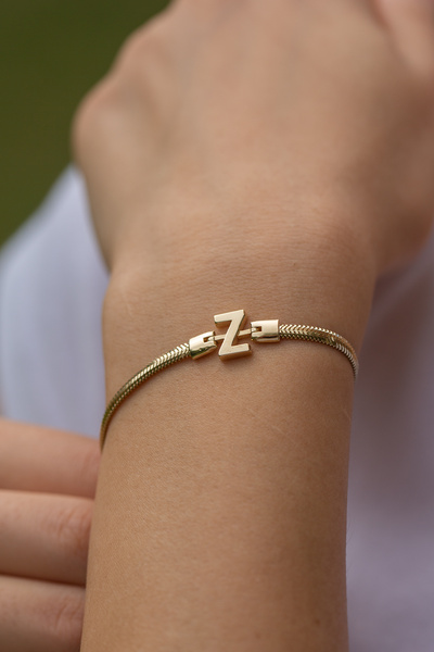 Çgk Çiğdem Gürel Kuyumculuk 14 Ayar Z Harf Balıksırtı Altın Bileklik