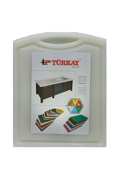 Türkay Polyethylene Cutting Board - 32.5X26.5X2 cm with Handle-Groove Cutting Board 1244