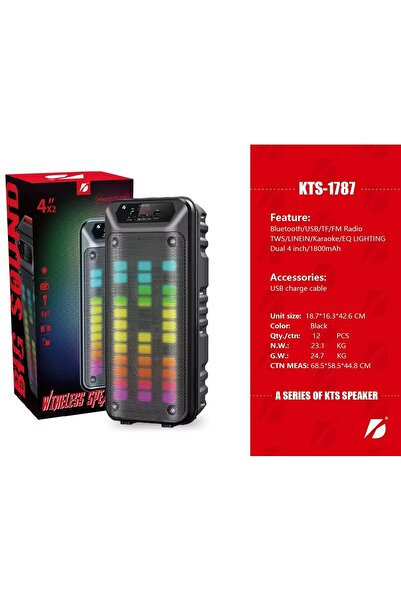 SIGHTZER DEV PARTY SPEAKER ŞARJLI BLUETOOTH HOPARLÖR RGB IŞIKLI KABLOSUZ TAŞINABİLİR HOPARLÖR