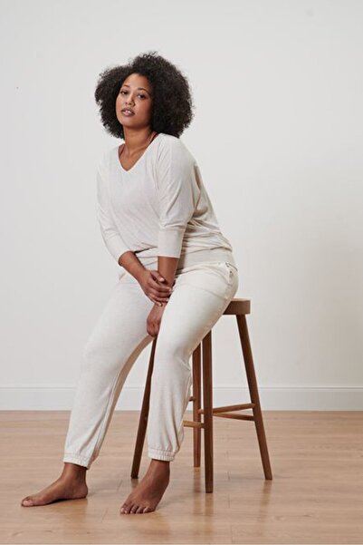 Tchibo Women Sportswear Fit Yoga Top, Light Beige