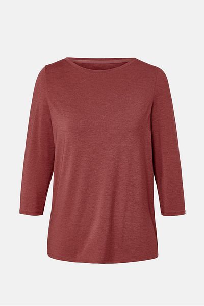 Tchibo Women Sportswear Fit Long Sleeves Training T-Shirt, Maroon