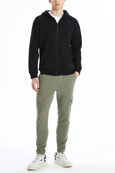 BayBayan Ανδρική ζακέτα με φερμουάρ δύο κλωστών Basic Trend Seasonal