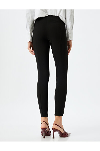 Koton Dámské černé punčochové kalhoty 5Wak80163Ek