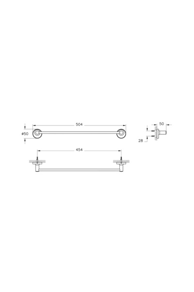 VitrA Base 300 A44109 Uzun Havluluk, Krom