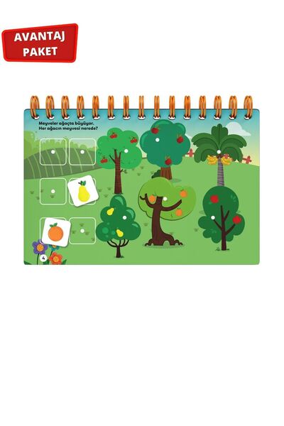 Çocuk Akademi 12-24 Ay Cırt Cırtlı Etkinlik Kitabı Ve Ilk Adım Zeka Kartı Hayvanlar