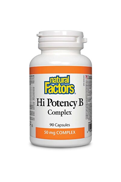 Natural Factors فيتامين ب المركب عالي الفعالية، 50 مجم، 60 كبسولة