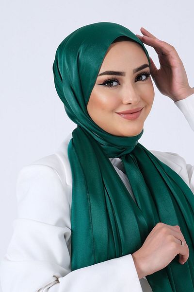 HAREM SCARF Σμαραγδένιο Σκαντζόχοιρο - Κρυστάλλινο Σατέν Σάλι