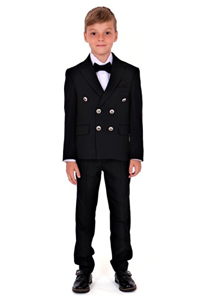 ESKİŞEHİR YUMURCAK SİYAH KRUVAZE CEKETLİ TAKIM ELBİSE