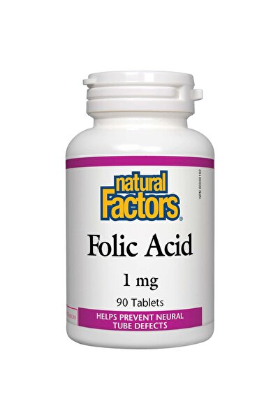 Natural Factors Folic Acid, 1 mg, 90 Tablets