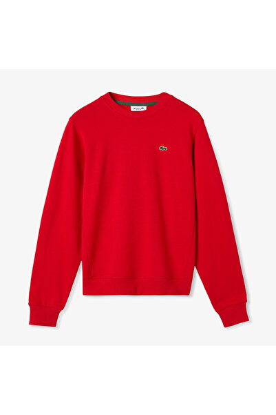 Lacoste Kadın Regular Fit Bisiklet Yaka Kırmızı Sweatshirt