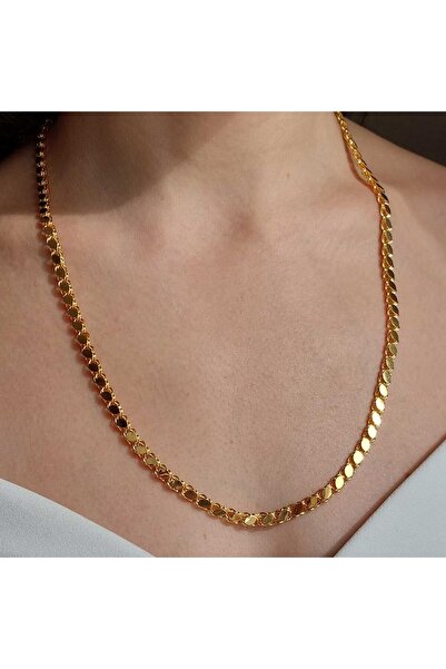 Altınbeyi ALTINBEYI 14 Ayar Altın Pullu Zincir 4.5mm 11.25 Gram 60cm