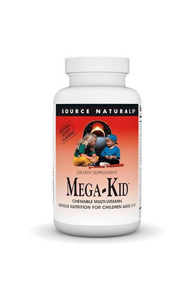 source naturals ميجا كيد، 30 رقاقة قابلة للمضغ