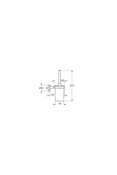 VitrA Base 300 A44113 Tuvalet Fırçalığı, Krom