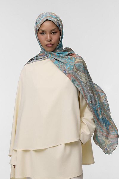 Qef Minal Patterned Deluxe Shawl