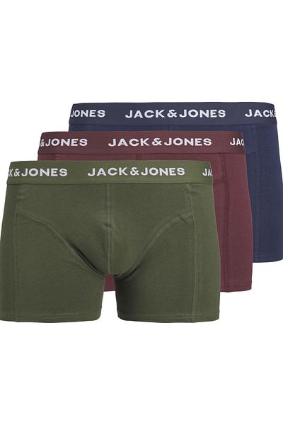 Jack & Jones JACTEO SOLID TRUNKS 3 PACK ΣΚΟΥΡΟ ΜΠΛΕ 12259080