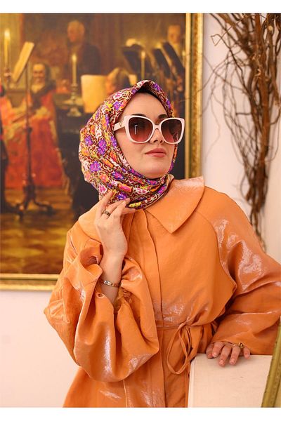 SİLKHOMEE 11428 Μοντέλο 09 Μεταξωτό Φουλάρι Twill