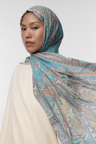 Qef Minal Patterned Deluxe Shawl