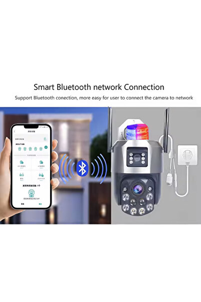 Venas 36X Optik Zoomlu Çift Kameralı Wifi kablosuz ip 8 Mp Full HD Hareketli Güvenlik Kamerası