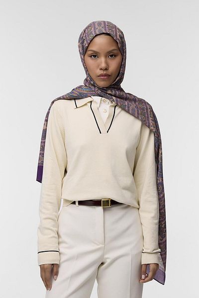 Qef Deluxe Patterned Shawl - Bab Detailed