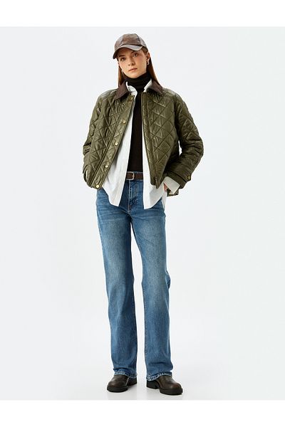 Koton Regular Waist Pocket Buttoned Cotton Mom Fit Jeans