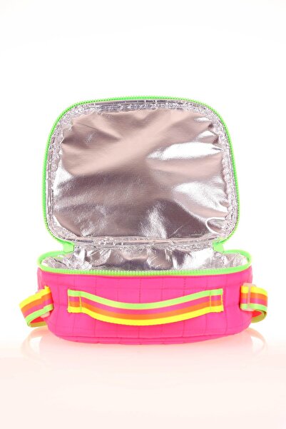 KAUKKO Rose Pink Quilted Lunch Box - K9046