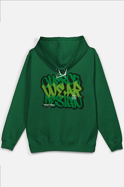 Overoz Πράσινο γκράφιτι φούτερ χωρίς κουκούλα Oversize Hoodie H1214