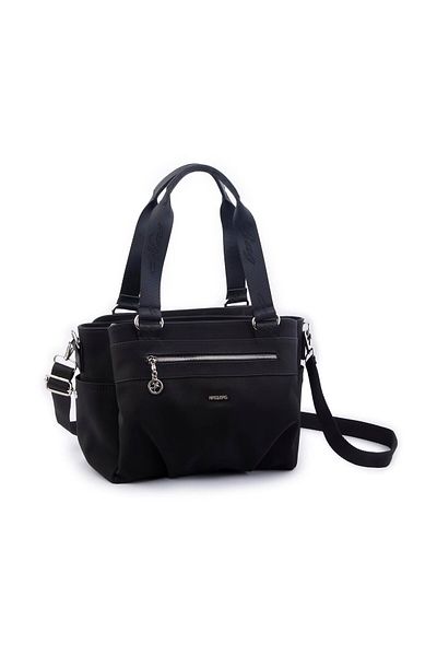 Nas Bag Geantă de damă pentru mână și crossbody Geantă cu mai multe compartimente Negru Buzzy (Latime: 37 cm; Lungime: 24 cm)