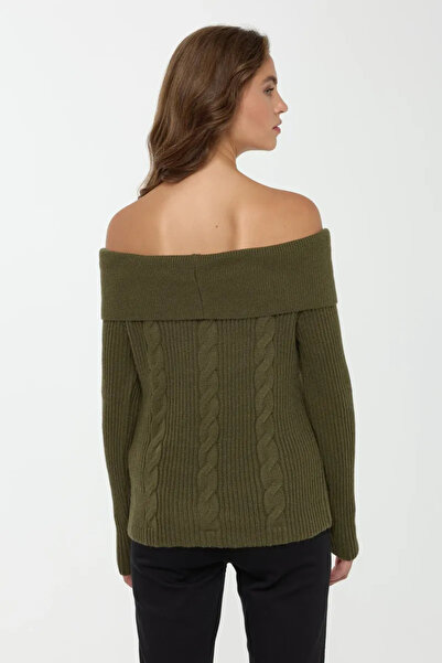 Hiccup Omuz Sıyrık Örgü Kazak