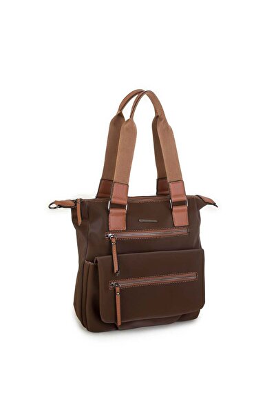 Nas Bag Кавова та таба кольорова велика жіноча сумка через плече - Buzzy