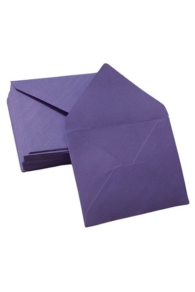 roco paper Purple Gift Card Envelope - Mini Invitation, Wedding, Photo, Note Paper Envelope, 7X9 cm - 50 Pieces