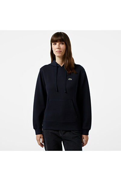 Lacoste Kadın Regular Fit Kapüşonlu Lacivert Sweatshirt