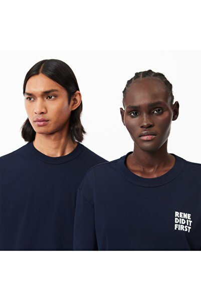 Lacoste Classic Unisex Classic Fit Lacivert T-Shirt