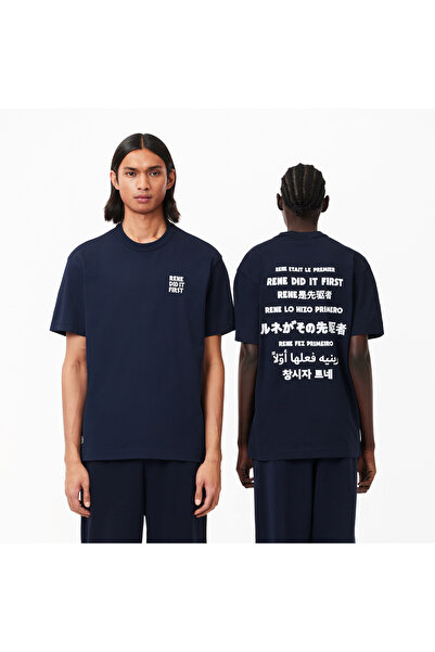 Lacoste Classic Unisex Classic Fit Lacivert T-Shirt