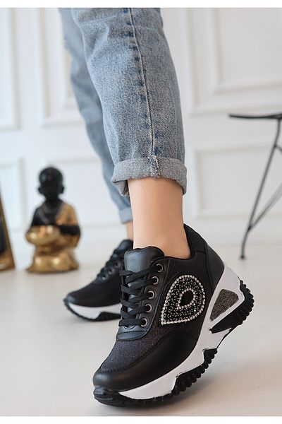 LEYDİ SHOES Roman Black Stone Sports