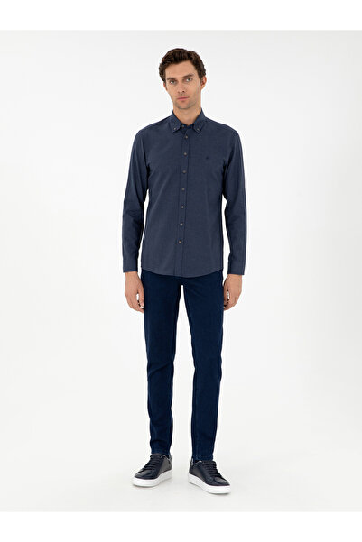 Cacharel Lacivert Slim Fit Uzun Kollu Gömlek 50291698-VR033