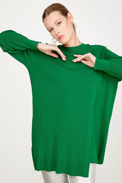 Tığ Triko ASYMMETRIC DETAIL RAYON TUNIC BENETTON